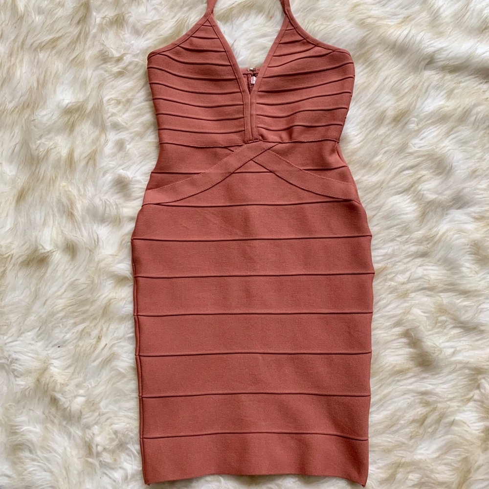 Windsor Bandage Low Cut Mini Dress